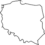 Kontur Polski 78x78 cm